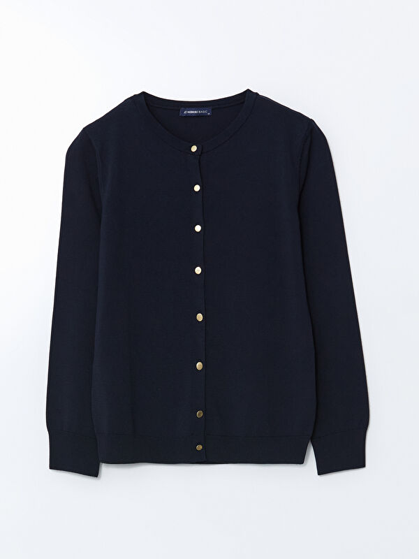 LCWAIKIKI Classic Crew Neck Women's Knitwear Cardigan - W52172Z8