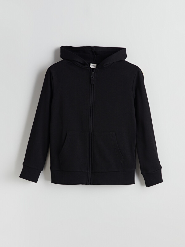 LCW Kids Kız Çocuk Kapüşonlu Fermuarlı Sweatshirt