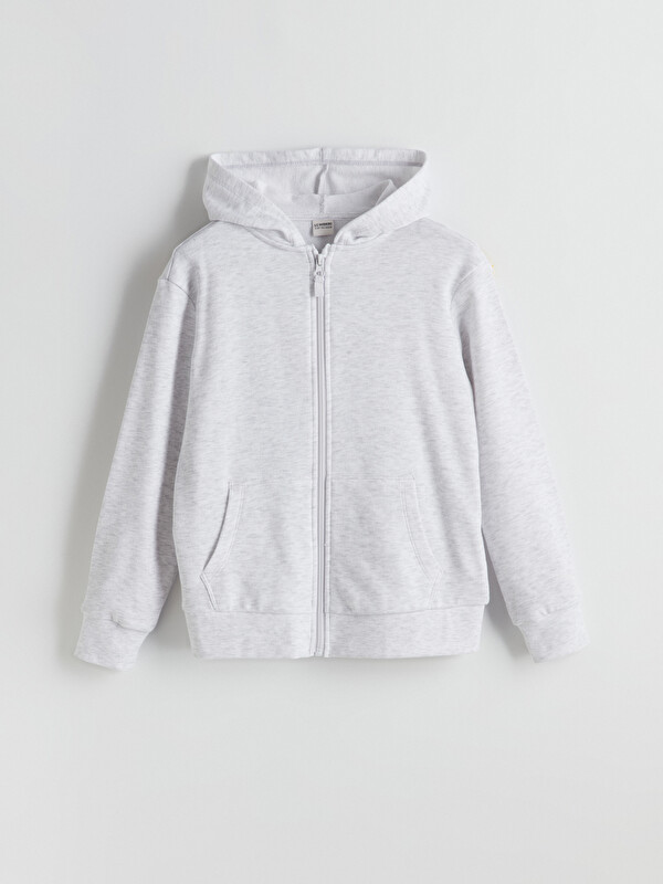 LCW Kids Kız Çocuk Kapüşonlu Fermuarlı Sweatshirt
