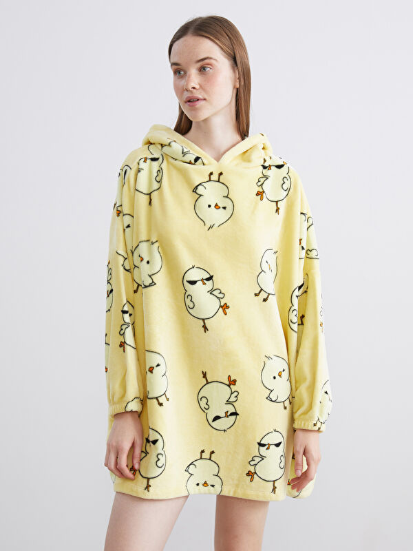 LCW Young Mit Kapuze Oversize für Damen Plüsch Pyjama-Oberteil