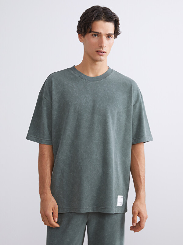 XSIDE Bisiklet Yaka Kısa Kollu Erkek Sweatshirt