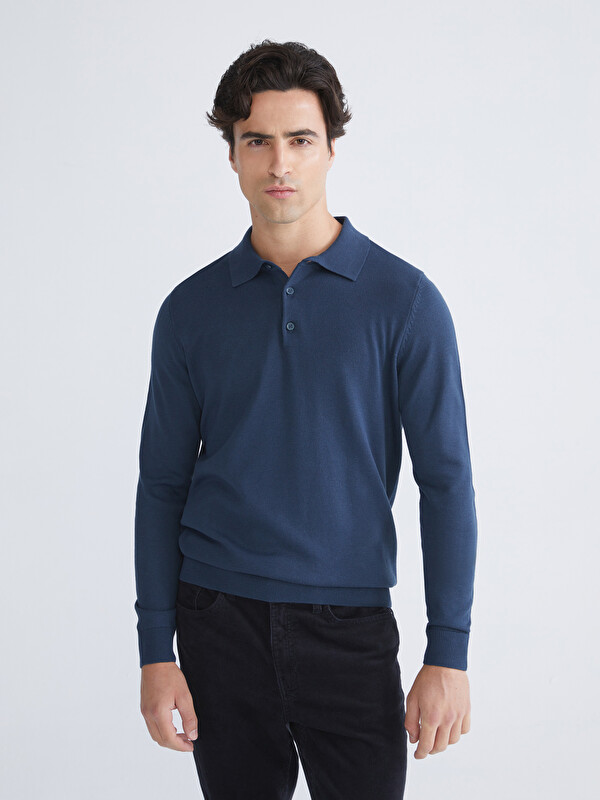 LCWAIKIKI Classic Polo Neck Men's Knitwear Sweater