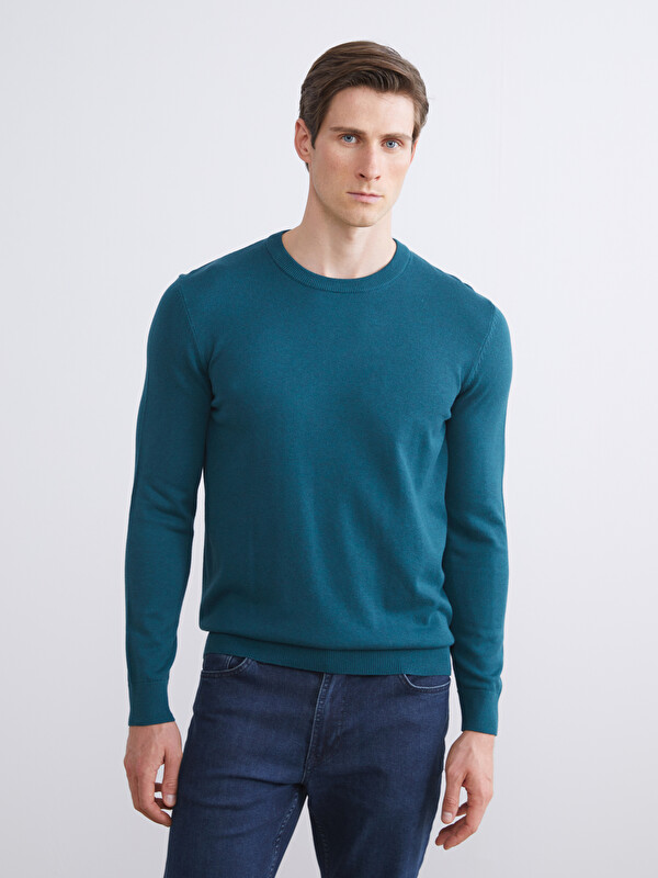 LCWAIKIKI Classic Crew Neck Long Sleeve Men's Tricot Sweater
