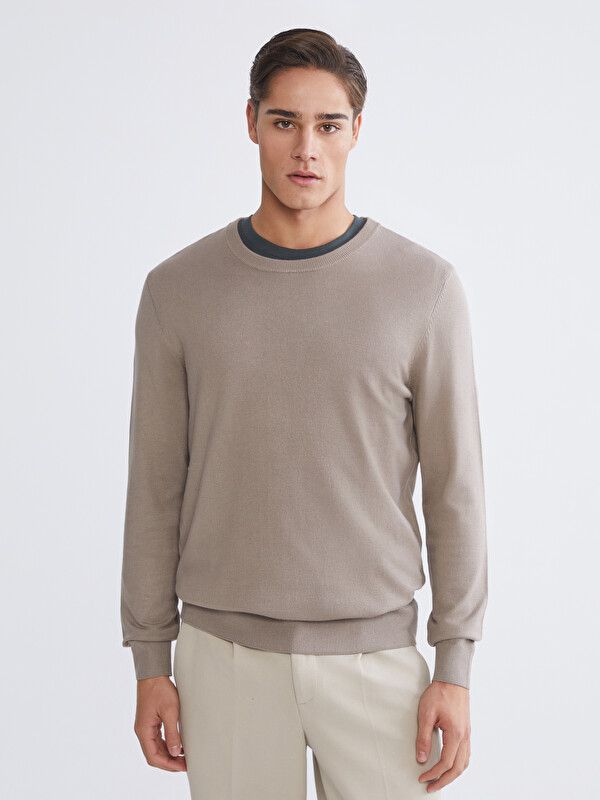 LCWAIKIKI Classic Crew Neck Men's Knitwear Sweater