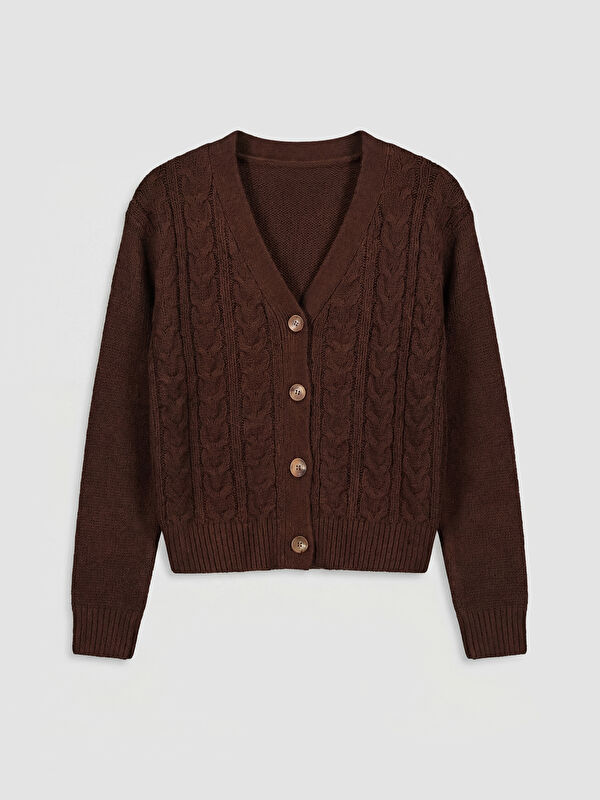 LCW Kids Girl BROWN Cardigan