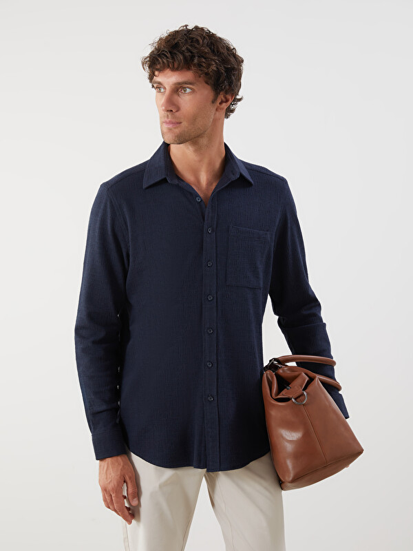 LCWAIKIKI Classic Regular Fit Uzun Kollu Erkek Gömlek