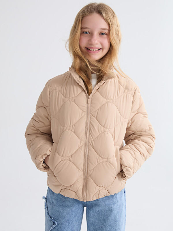 LCW Kids Kapitoneli Kız Çocuk Şişme Mont