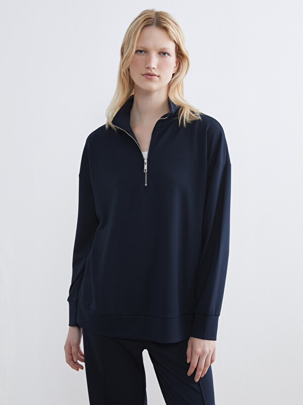 LCW Comfort Dik Yaka Kadın Sweatshirt