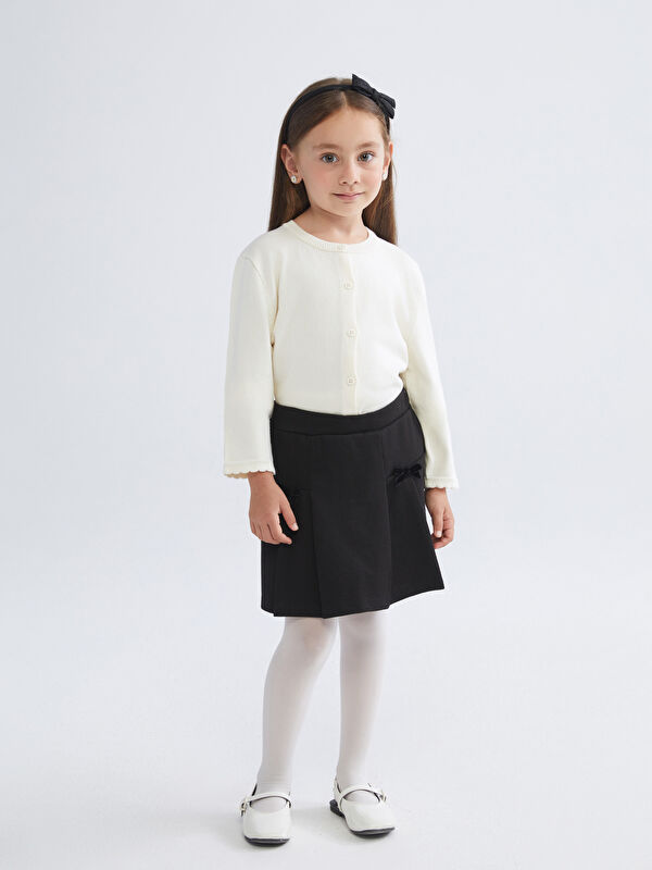 LCW Kids Beli Lastikli Basic Kız Çocuk Şort Etek
