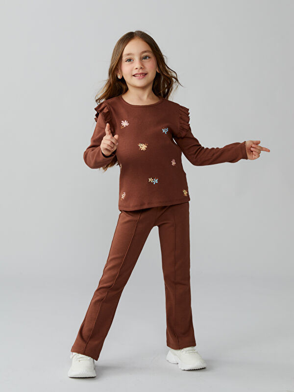 LCW Kids İspanyol Paça Kız Çocuk Tayt Pantolon