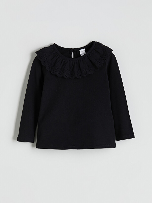 LCW Kids Girls' Jersey T-Shirt with Collar Detail