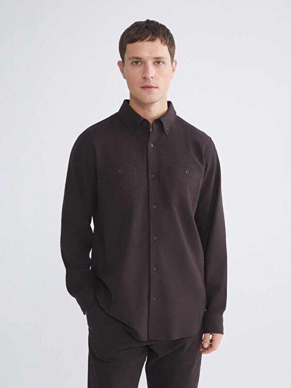 LCWAIKIKI Classic Regular Fit Uzun Kollu Gabardin Erkek Gömlek