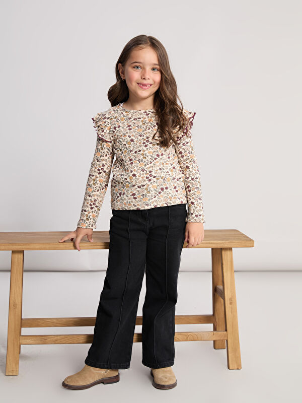 LCW Kids Beli Ayarlanabilir Kız Çocuk Jean Pantolon