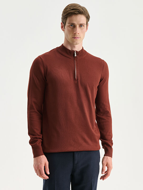 SOUTHBLUE Funnel Neck Men's Knitwear Sweater