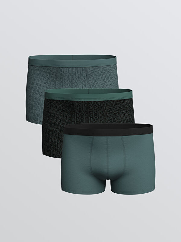 LC WAIKIKI Standart Kalıp Pamuklu Esnek Erkek Boxer 3'lü