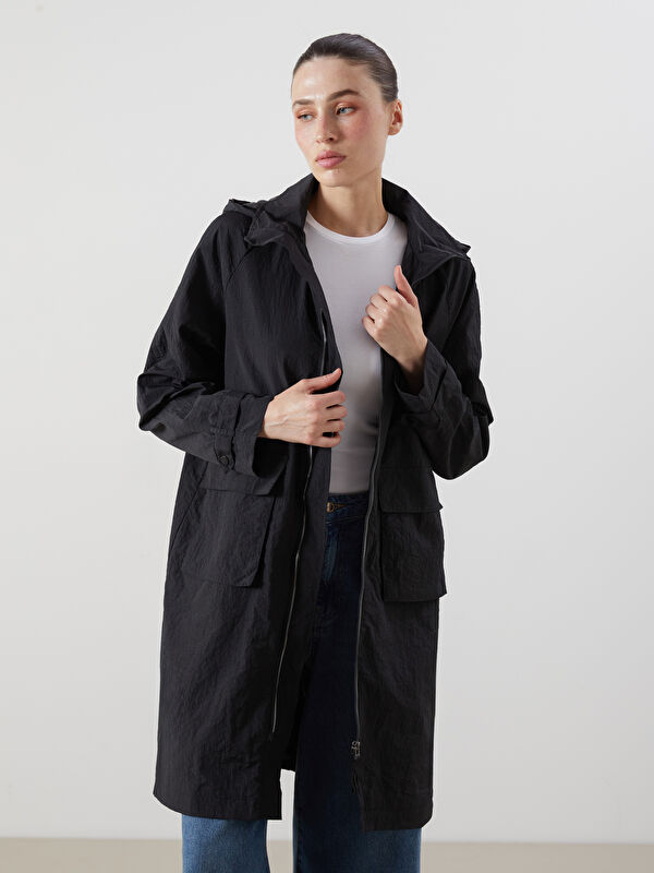 LCWAIKIKI Classic Hooded Women's Raincoat