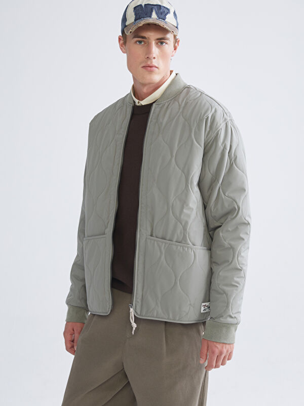 XSIDE Standard Fit College Collar Men's Bomber Jacket