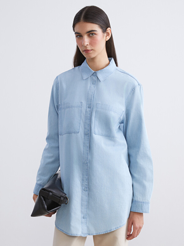 LCW Modest Tunique Chemise Coupe Ample pour Femmes