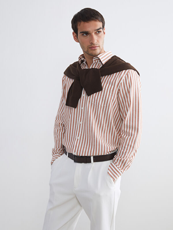 SOUTHBLUE Regular Fit Uzun Kollu Çizgili Erkek Gömlek