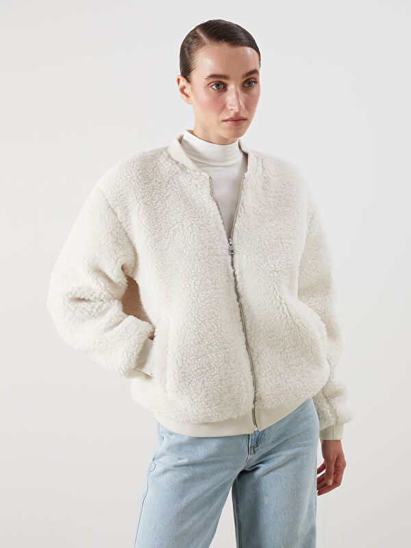 LCWAIKIKI Classic College Collar Women's Plush Coat