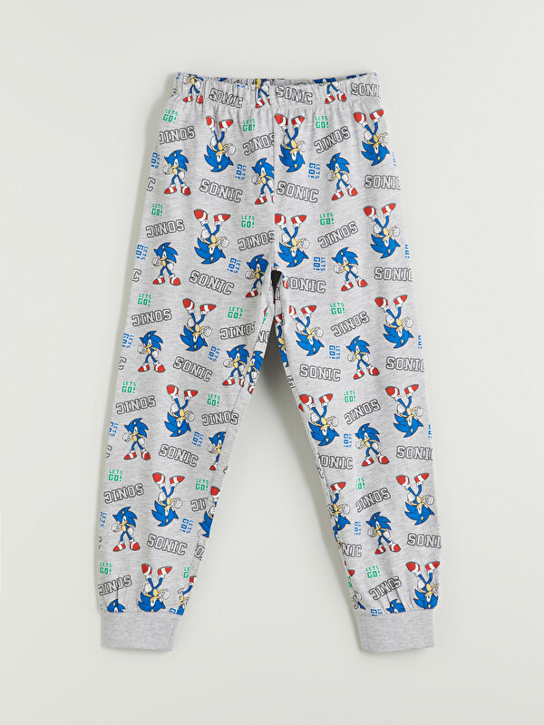 LCW Kids Beli Lastikli Sonic Baskılı Erkek Çocuk Pijama Alt