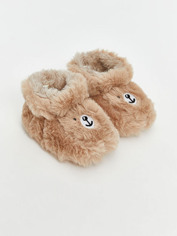 LCW STEPS Teddy Bear Embroidered Baby Boys' Home Boot Slipper