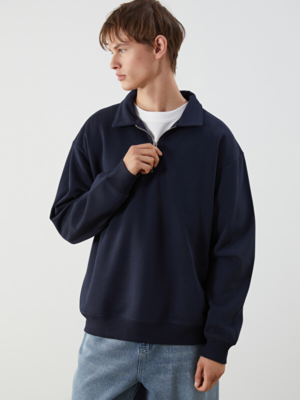 XSIDE Polo Yaka Erkek Sweatshirt