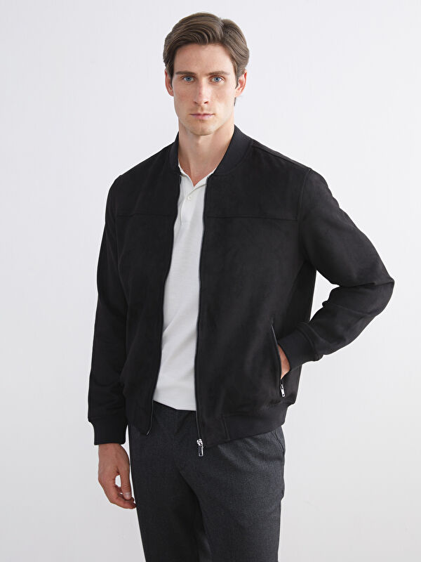 LCWAIKIKI Classic Baseball Collar Suede Men's Jacket