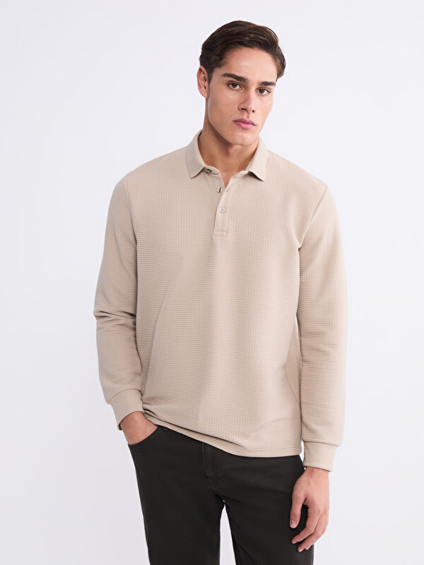 LCWAIKIKI Classic Polo Yaka Erkek Sweatshirt