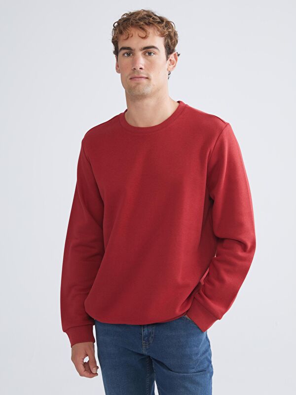 LCWAIKIKI Basic Crew Neck Men's Thick Sweatshirt
