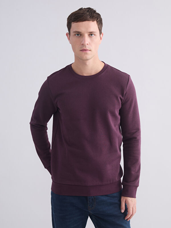 LCWAIKIKI Basic Bisiklet Yaka Erkek Kalın Sweatshirt