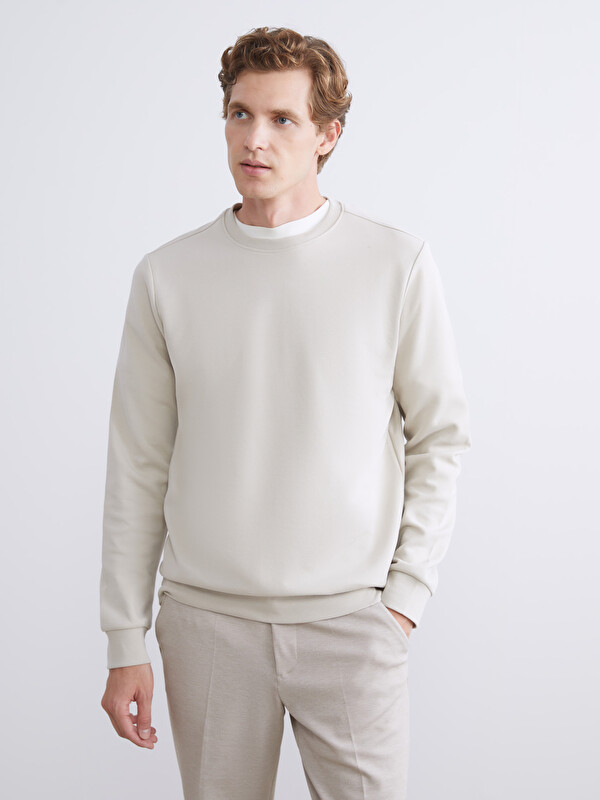 LC WAIKIKI Bisiklet Yaka Erkek Sweatshirt