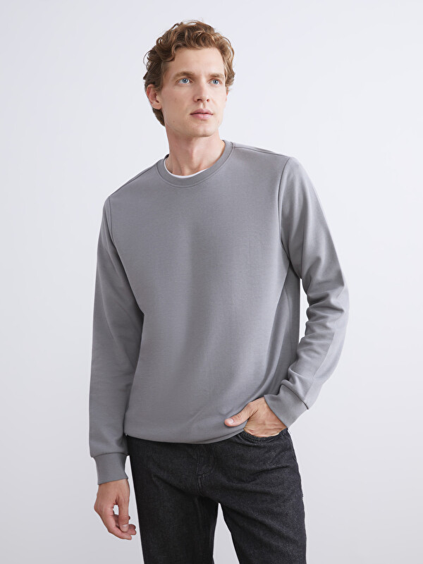 LC WAIKIKI Bisiklet Yaka Erkek Sweatshirt