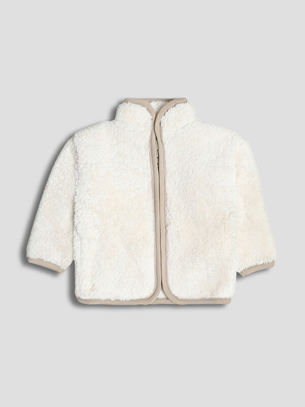 LCW baby Baby Boy Zippered Plush Cardigan