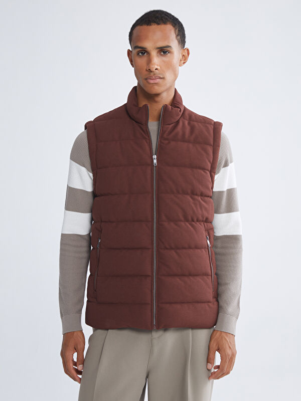 LCW Vision Slim Fit Dik Yaka Erkek Şişme Yelek