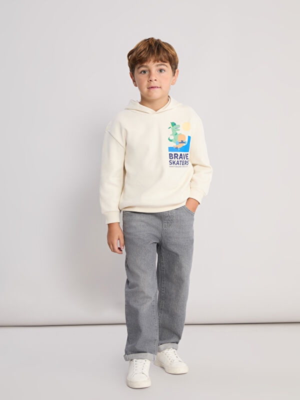 LCW Kids Beli Lastikli Erkek Çocuk Jean Pantolon
