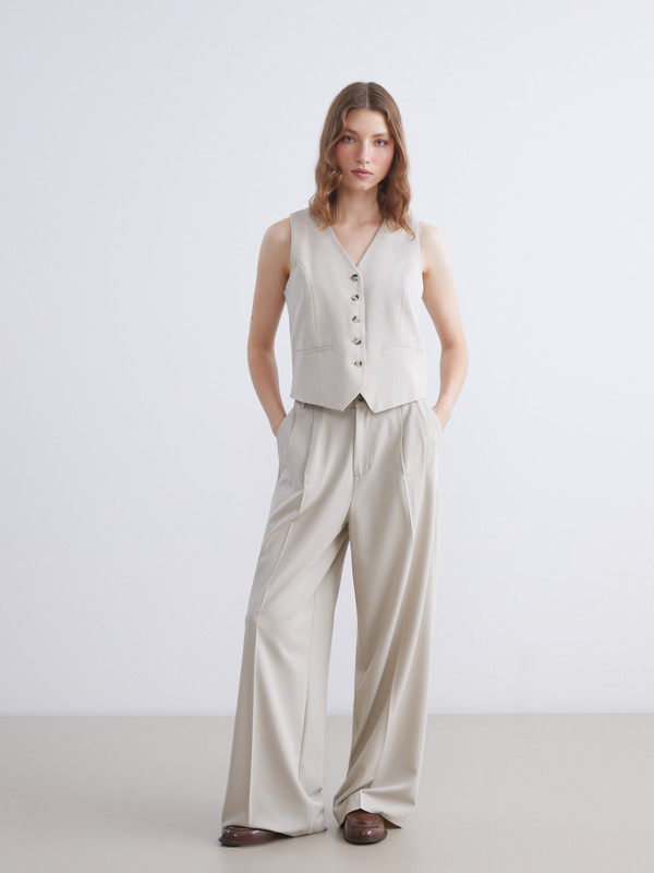 XSIDE Pantalon Coupe Ample Jambe Large Pour Femmes