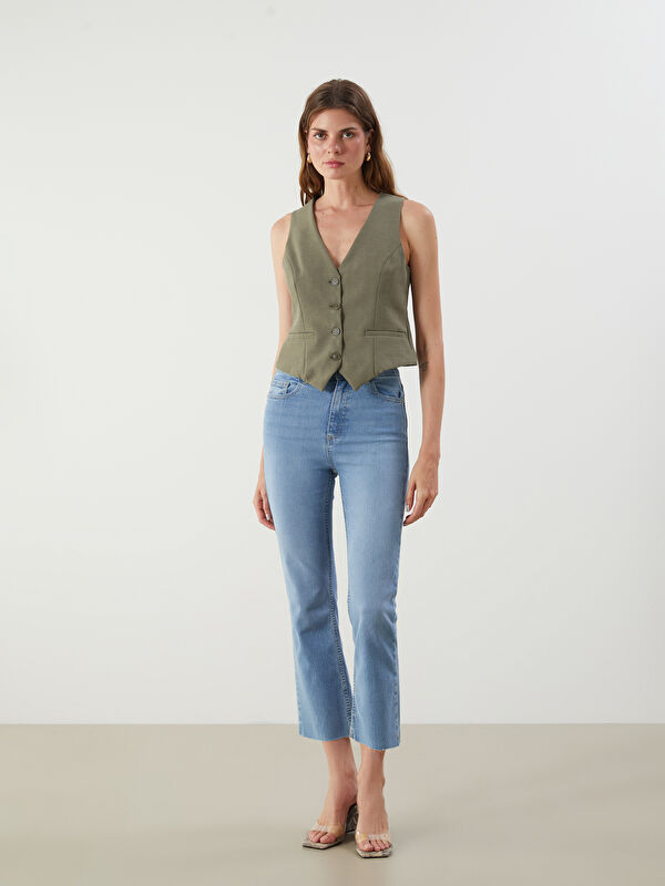 LCW Jeans Cropped Flare Women's Jeans