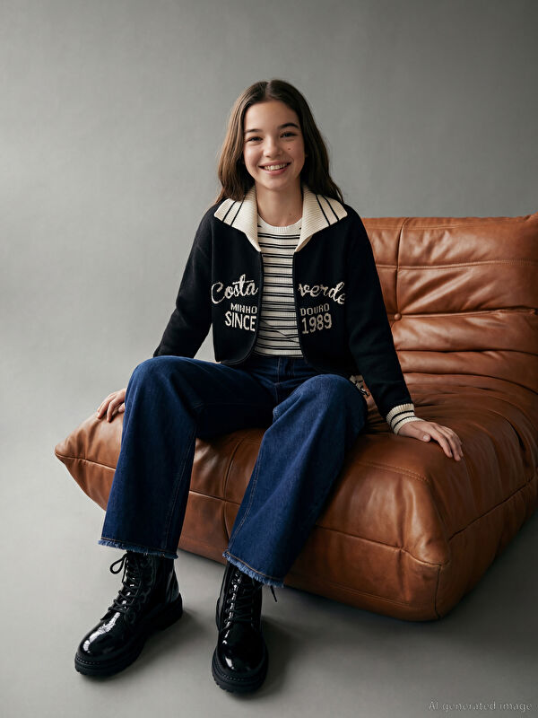 LCW Kids Wideleg Kız Çocuk Jean Pantolon