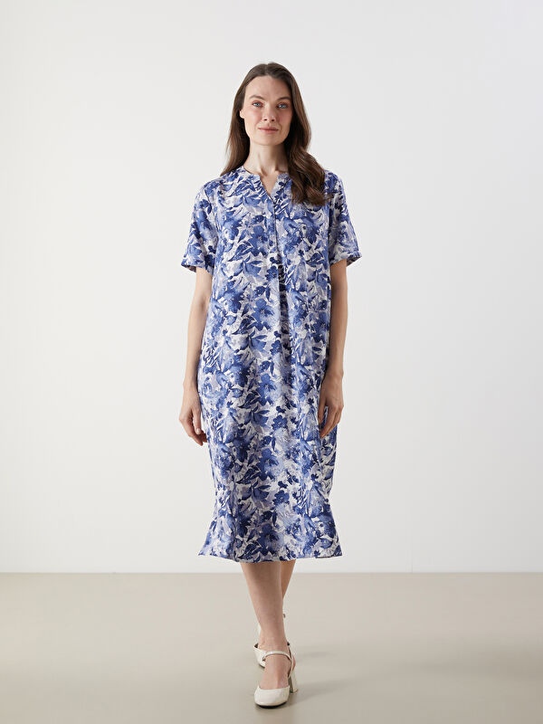 LCW Grace Notch Neck A-Line Dress