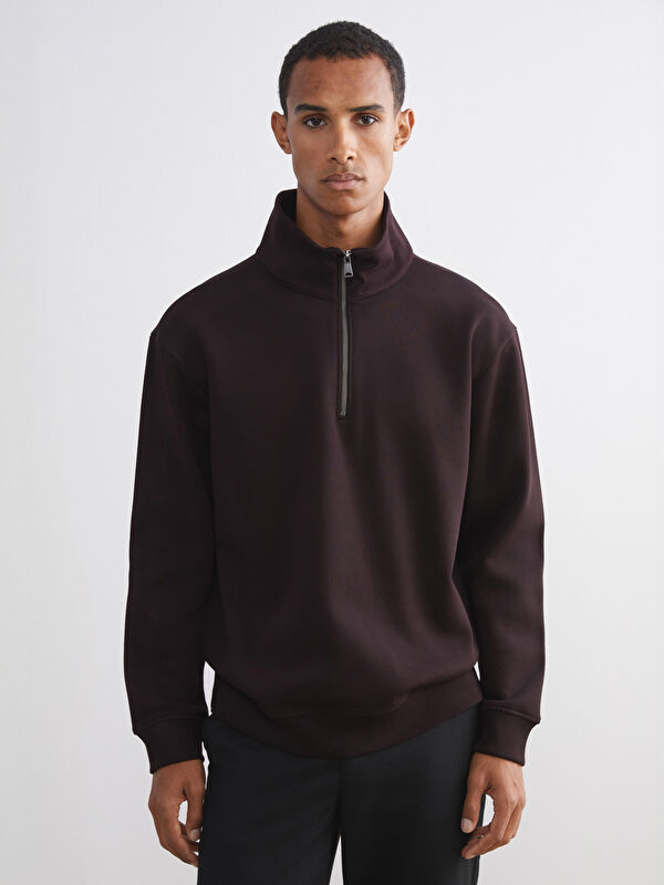 LCW Vision Fermuarlı Dik Yaka Erkek Kalın Sweatshirt
