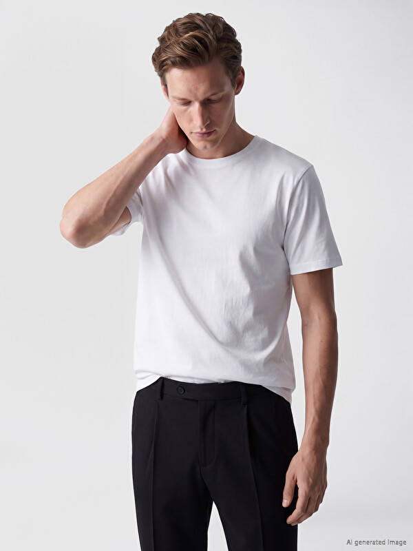 SOUTHBLUE Crew Neck Knitted Men's T-Shirt