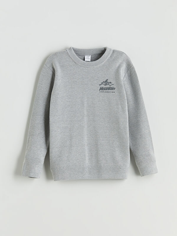 LCW Kids Pull-over en Tricot Imprimé pour Garçons à Col Rond