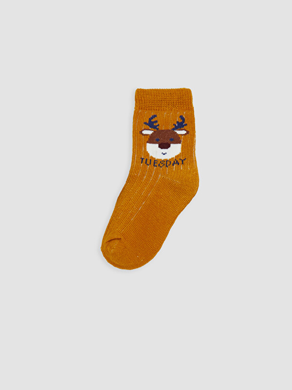 LCW Kids Aslan Desenli Erkek Bebek Soket Çorap