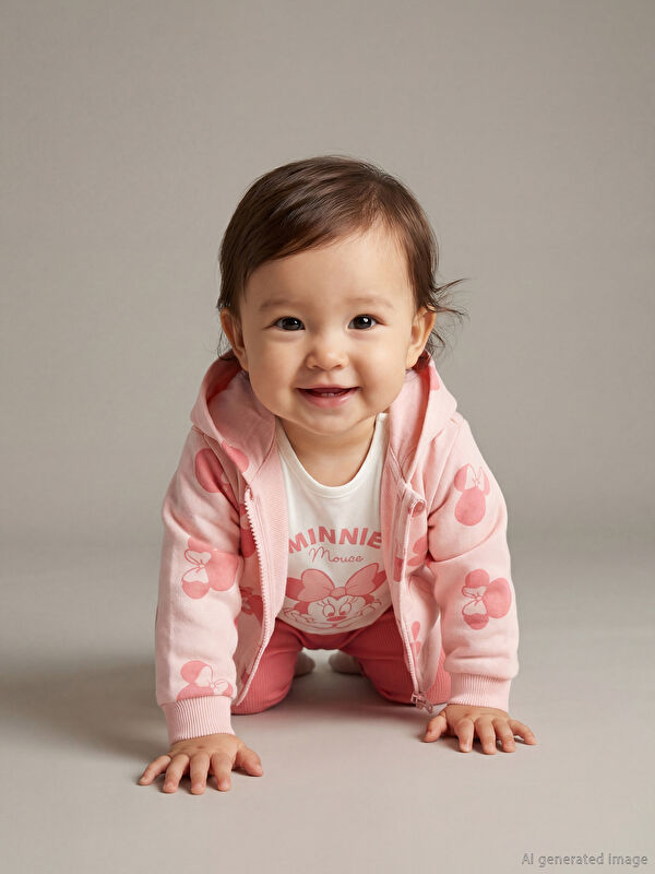 LCW baby Minnie Mouse Baskılı Kız Bebek Takım 3'lü