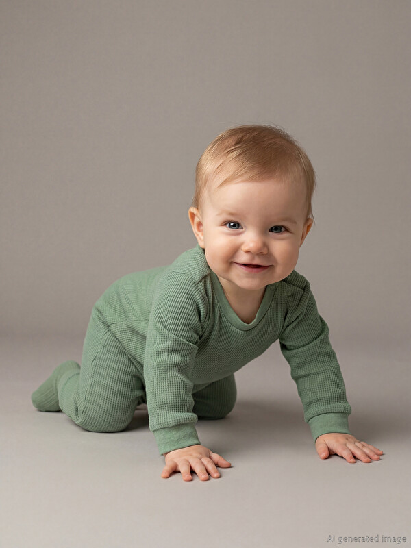 LCW baby Bisiklet Yaka Erkek Bebek Tulum
