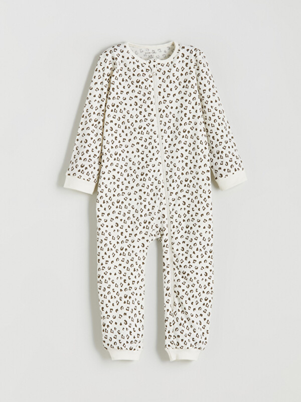 LCW baby Bisiklet Yaka Basic Fermuarlı Kız Bebek Tulum