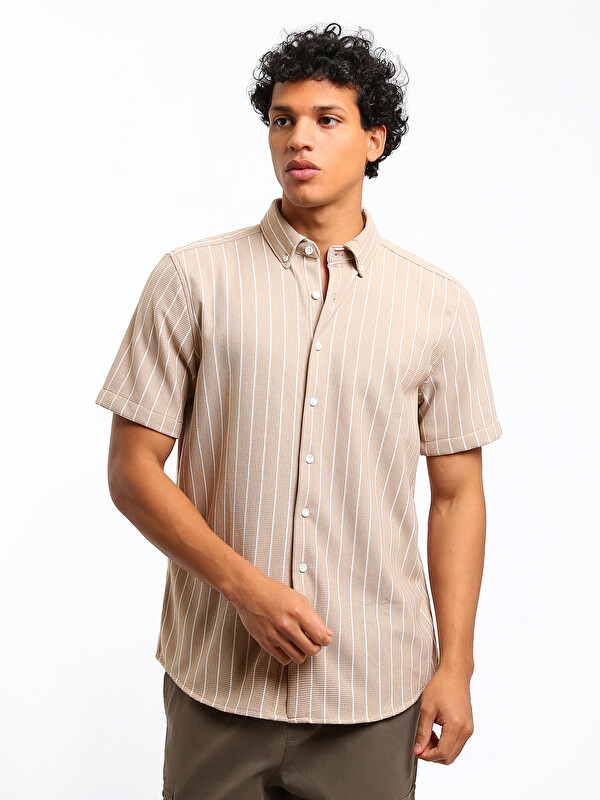 SOUTHBLUE Regular Fit Striped Men's Shirt