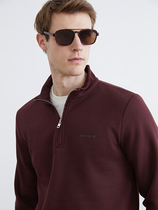 SOUTHBLUE Dik Yaka Erkek Kalın Sweatshirt