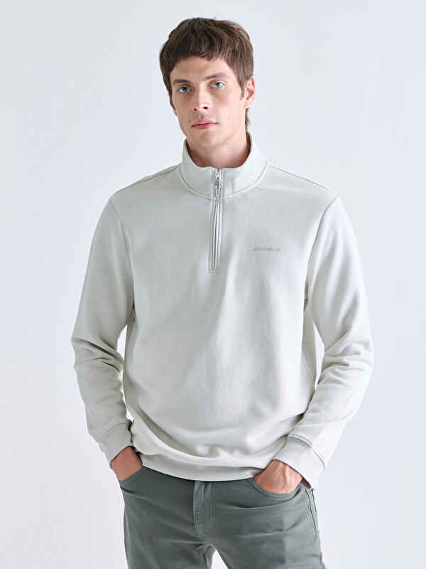 SOUTHBLUE Dik Yaka Erkek Kalın Sweatshirt